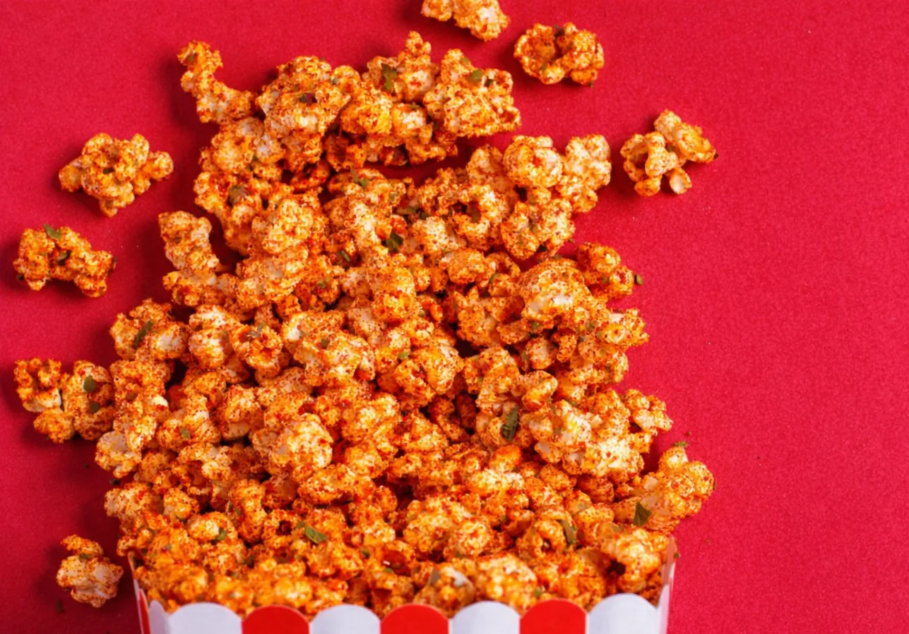 Masala popcorn with chilli and spices