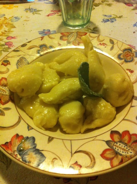 Sardinian culurgiones filled pasta