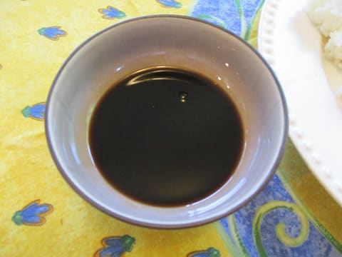 Soy sauce in a ceramic bowl (product-neutral)