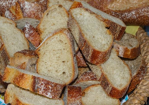 Fresh baguette-style bread
