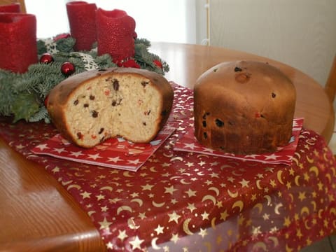 Italian panettone sweet bread