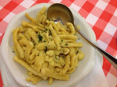 German spaetzle egg noodles
