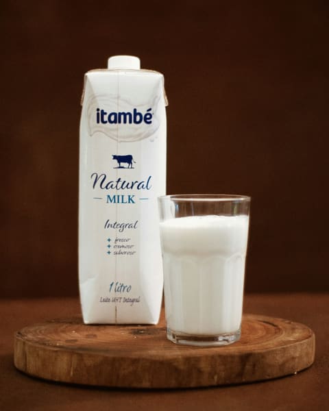 A glass of milk