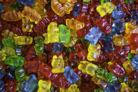 Glazed sweets that may use shellac as a glaze