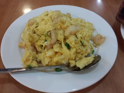 A cooked egg dish
