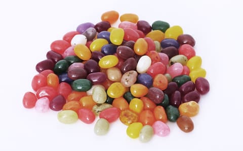 A pile of multicoloured jelly beans