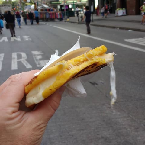 Corn arepa flatbread