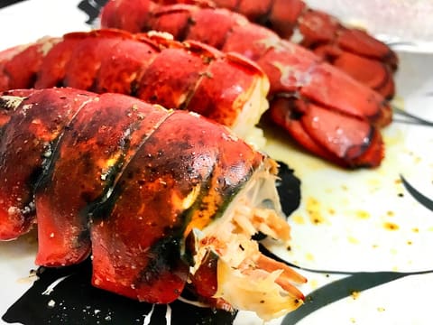 Cooked lobster tails