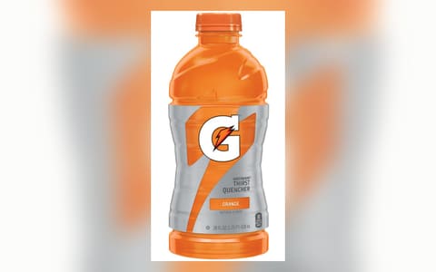 A 28 fl oz bottle of Gatorade Thirst Quencher Orange