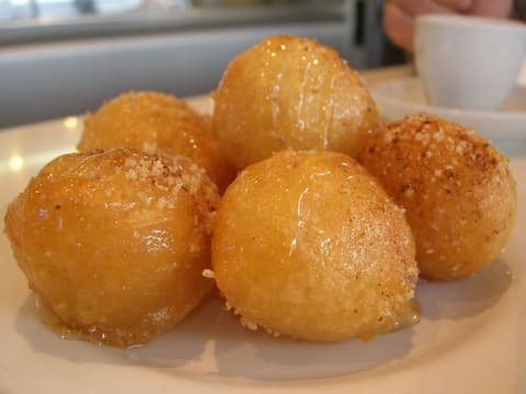Luqaimat / loukoumades-style fried dough balls