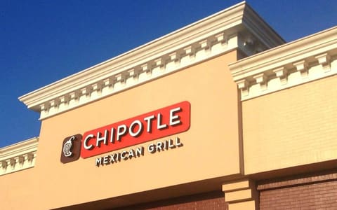 The front of a Chipotle Mexican Grill restaurant
