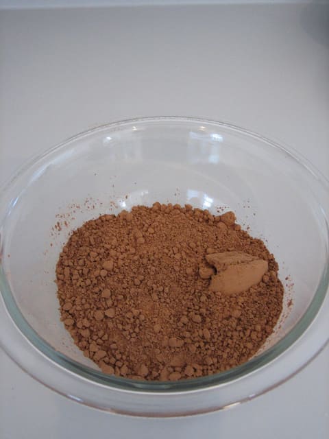 Cocoa powder in a bowl
