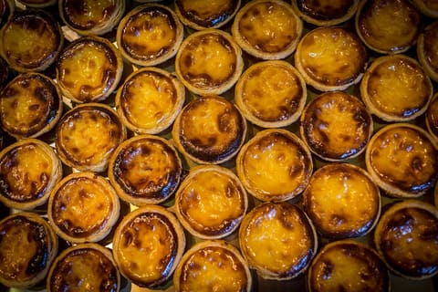 Portuguese pastel de nata custard tarts
