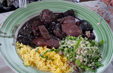 Brazilian feijoada black bean stew